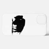 Zwart-witte buffalo Silhouette Case-Mate iPhone Case (Achterkant (horizontaal))