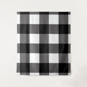 Zwart & Witte Buffel Geruite Plaid Landelijk Wandkleed (Voorkant)