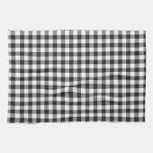 Zwart-witte buffel Tartan Theedoek (Horizontaal)