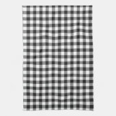 Zwart-witte buffel Tartan Theedoek (Verticaal)