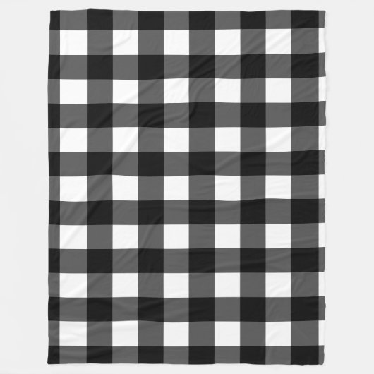 Zwart-witte buffelbak voor vinkje fleece deken (Voorkant)