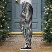Zwart-witte buffelblok leggings