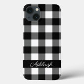 Zwart-witte buffelcontrole Gepersonaliseerd Case-Mate iPhone Case (Achterkant)