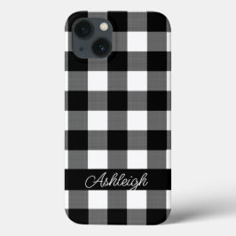Zwart-witte buffelcontrole Gepersonaliseerd Case-Mate iPhone Case