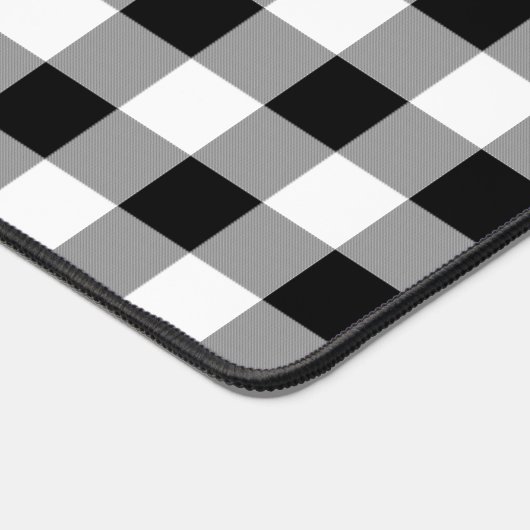 Zwart-witte buffelplaat bureaumat (Hoek)