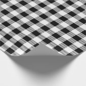 Zwart-witte buffelplaat cadeaupapier (Hoek)