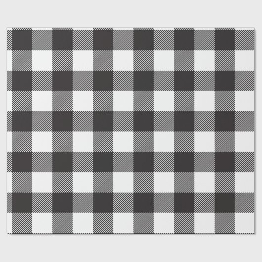 Zwart-witte buffelplaat cadeaupapier (Vlak)