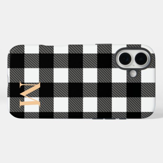 Zwart-witte buffelplaat Case-Mate iPhone case (Achterkant (horizontaal))