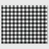 Zwart-witte buffelplaat, geborduurd cadeaupapier (Vlak)