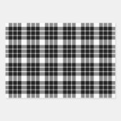 Zwart-witte buffelplaat inpakpapier vel (Voorkant 3)