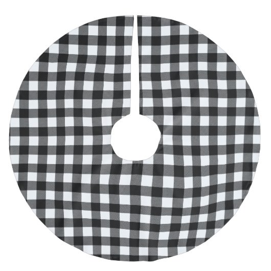 Zwart-witte buffelplaat kerstboom rok (Voorkant)