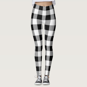 Zwart-witte buffelplaat leggings