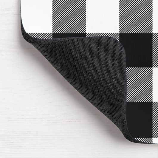 Zwart-witte buffelplaat muismat (Hoek)