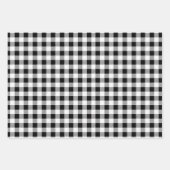 Zwart-witte buffelplaat naadloos gecontroleerd inpakpapier vel (Voorkant 2)