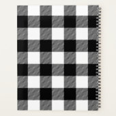 Zwart-witte buffelplaat planner (Achterkant)