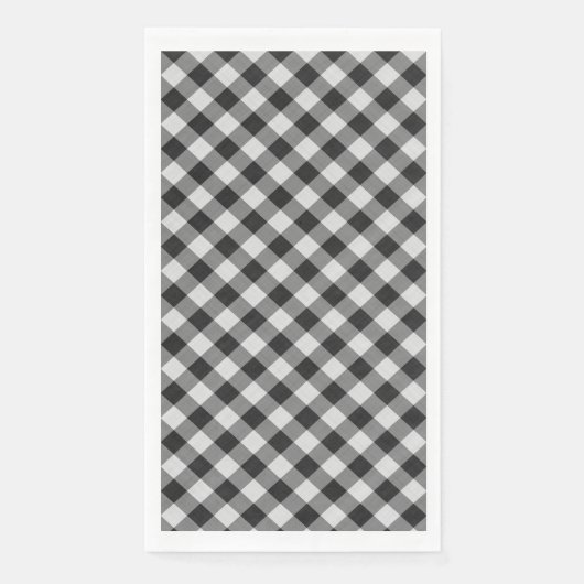 Zwart-witte buffelplaat servet (Voorkant)