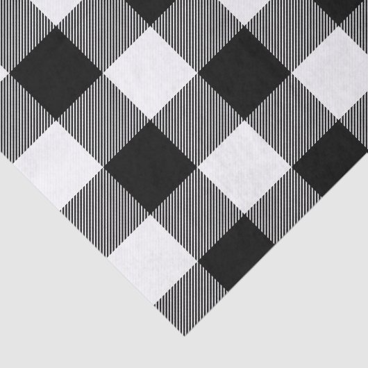 Zwart-witte buffelplaat tissuepapier (Detail)