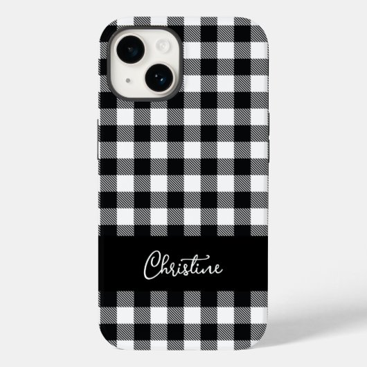 Zwart-witte buffels Aangepast Case-Mate iPhone Case (Achterkant)