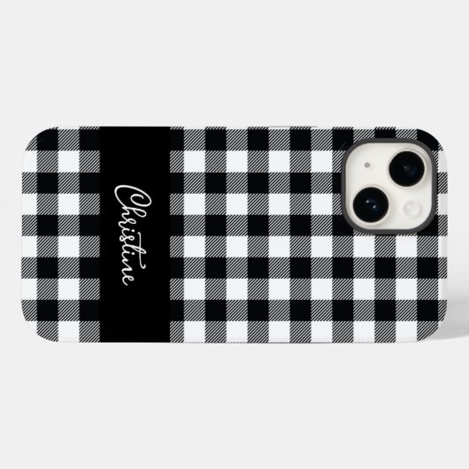 Zwart-witte buffels Aangepast Case-Mate iPhone Case (Achterkant (horizontaal))