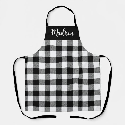 Zwart-witte buffels Aangepast Schort (Voorkant)