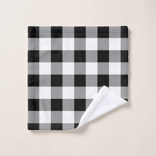 Zwart-witte buffels bad handdoek (Wasdoekje)