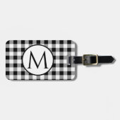 Zwart-witte buffels bagagelabel (Voorkant horizontaal)