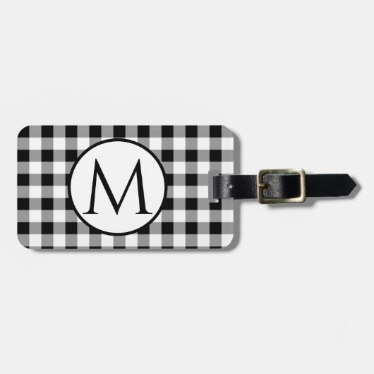 Zwart-witte buffels bagagelabel (Voorkant horizontaal)