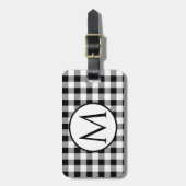 Zwart-witte buffels bagagelabel (Voorkant verticaal)