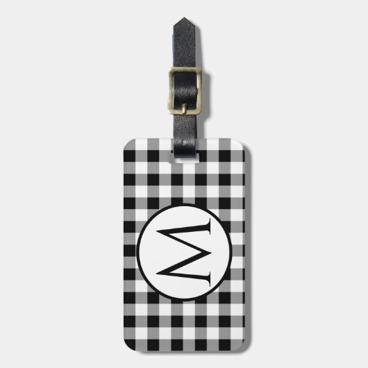 Zwart-witte buffels bagagelabel (Voorkant verticaal)