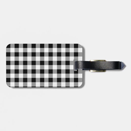 Zwart-witte buffels bagagelabel (Achterkant horizontaal)