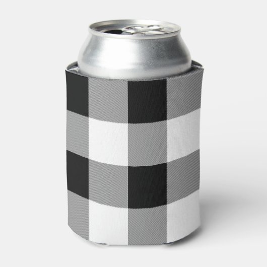 Zwart-witte buffels blikjeskoeler (Blikje Voorkant)