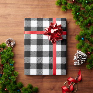 Zwart-witte buffels cadeaupapier