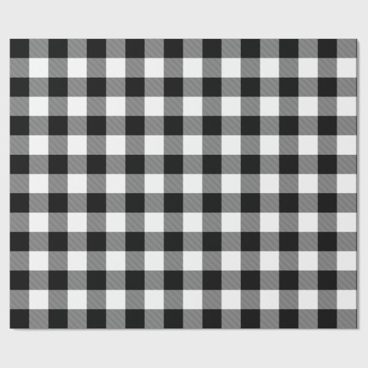 Zwart-witte buffels cadeaupapier (Vlak)