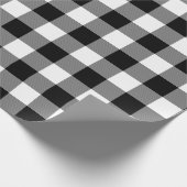 Zwart-witte buffels cadeaupapier (Hoek)