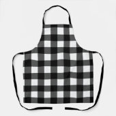 Zwart-witte buffels Check Apron Schort (Voorkant)