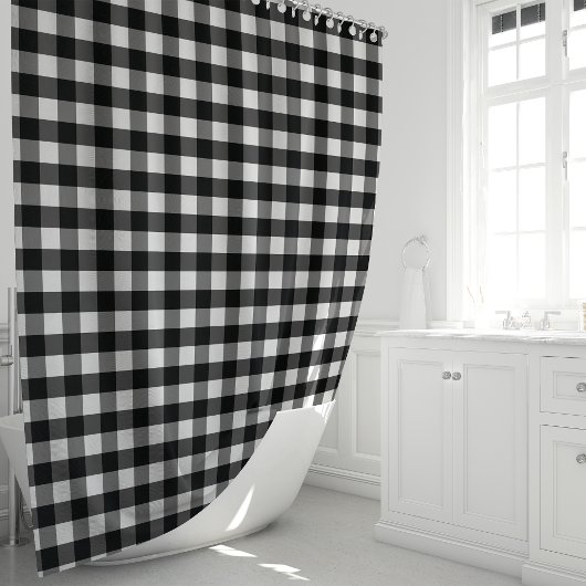 Zwart-witte buffels douchegordijn