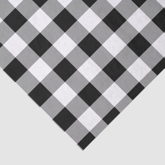 Zwart-witte buffels, gebundeld Rustisch Patroon Tissuepapier (Detail)