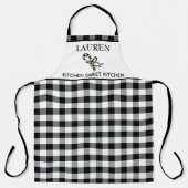 Zwart-witte buffels, gezoet keuken schort (Voorkant)
