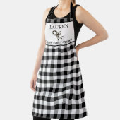 Zwart-witte buffels, gezoet keuken schort (Insitu)