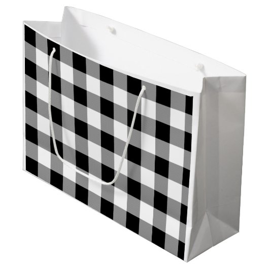 Zwart-witte buffels groot cadeauzakje (Voorkant Gekanteld)