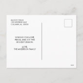 Zwart-witte buffels met gouden feestdag Foto Feestdagenkaart (Achterkant)