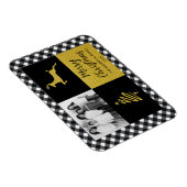 Zwart-witte buffels met gouden feestdag Foto Magneet (Rechterzijde)