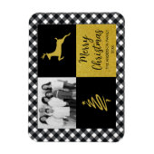 Zwart-witte buffels met gouden feestdag Foto Magneet (Verticaal)