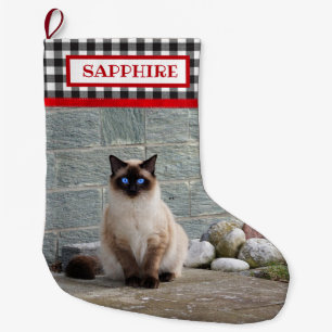 Zwart-witte buffels met speldenfoto's grote kerstsok