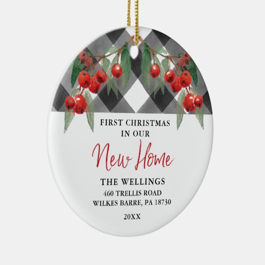 Zwart-witte buffels Nieuwe huishouding Keramisch Ornament (Rechts)