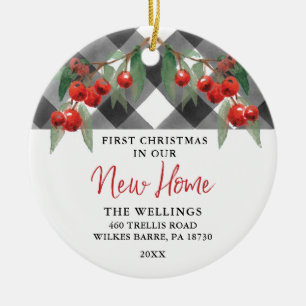 Zwart-witte buffels Nieuwe huishouding Keramisch Ornament