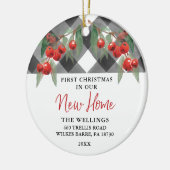 Zwart-witte buffels Nieuwe huishouding Keramisch Ornament (Links)