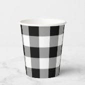 Zwart-witte buffels papieren bekers (Achterkant)