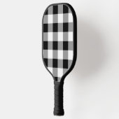Zwart-witte buffels pickleball paddle (Links)