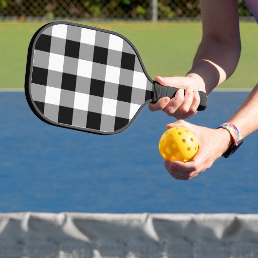Zwart-witte buffels pickleball paddle (Insitu)